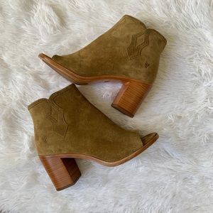 frye danica peep toe bootie